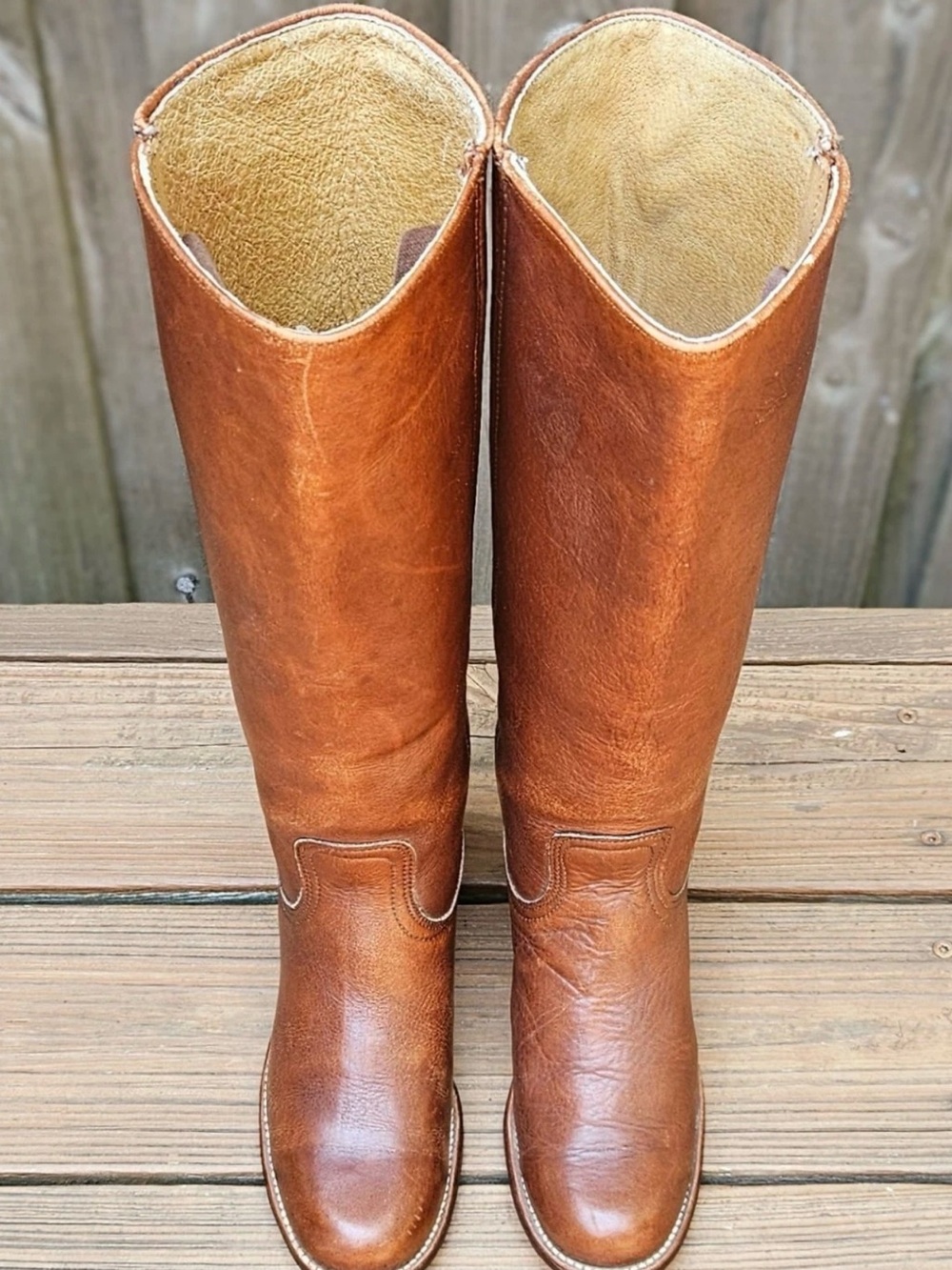 VINTAGE FRYE 15” TALL CAMPUS BOOTS SZ 7 - Picture 5 of 16